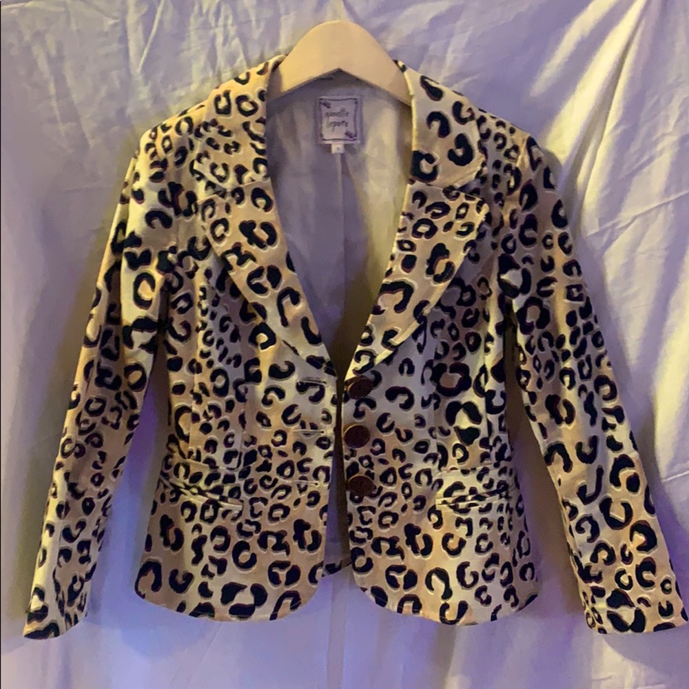 NANETTE LEPORE LEOPARD BLAZER - Picture 1 of 7